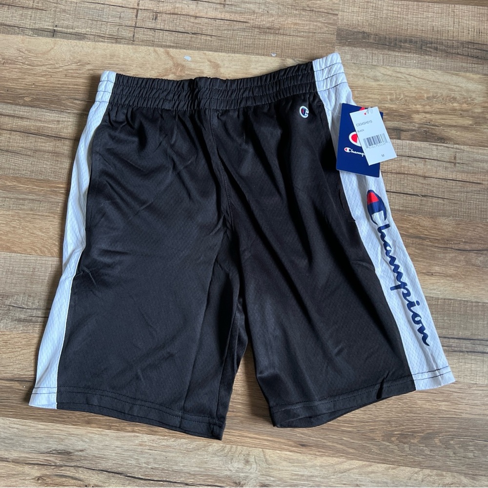 Nwt Champion Athletic Boys Shorts Active Lightweight Black Size Medium